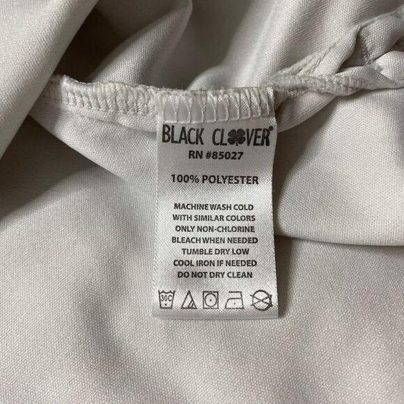 BLACK CLOVER Live Lucky Pale Gray Golf Polo Shirt SIze XL Mens Logo - Picture 6 of 8